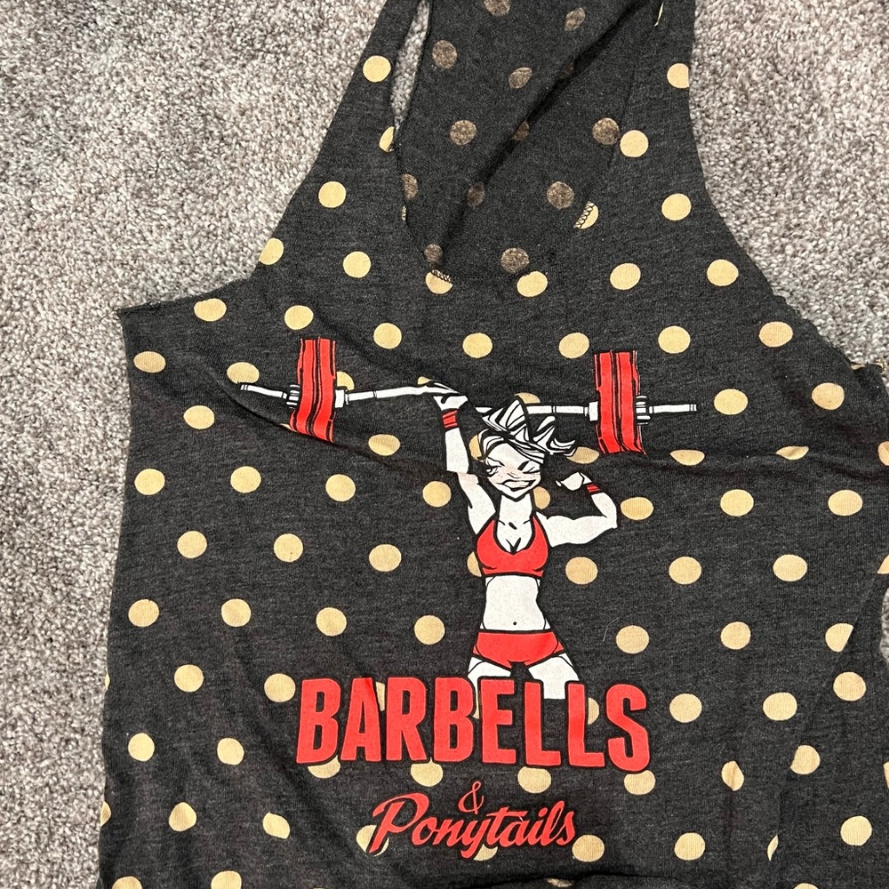 Barbells & pony tails tank